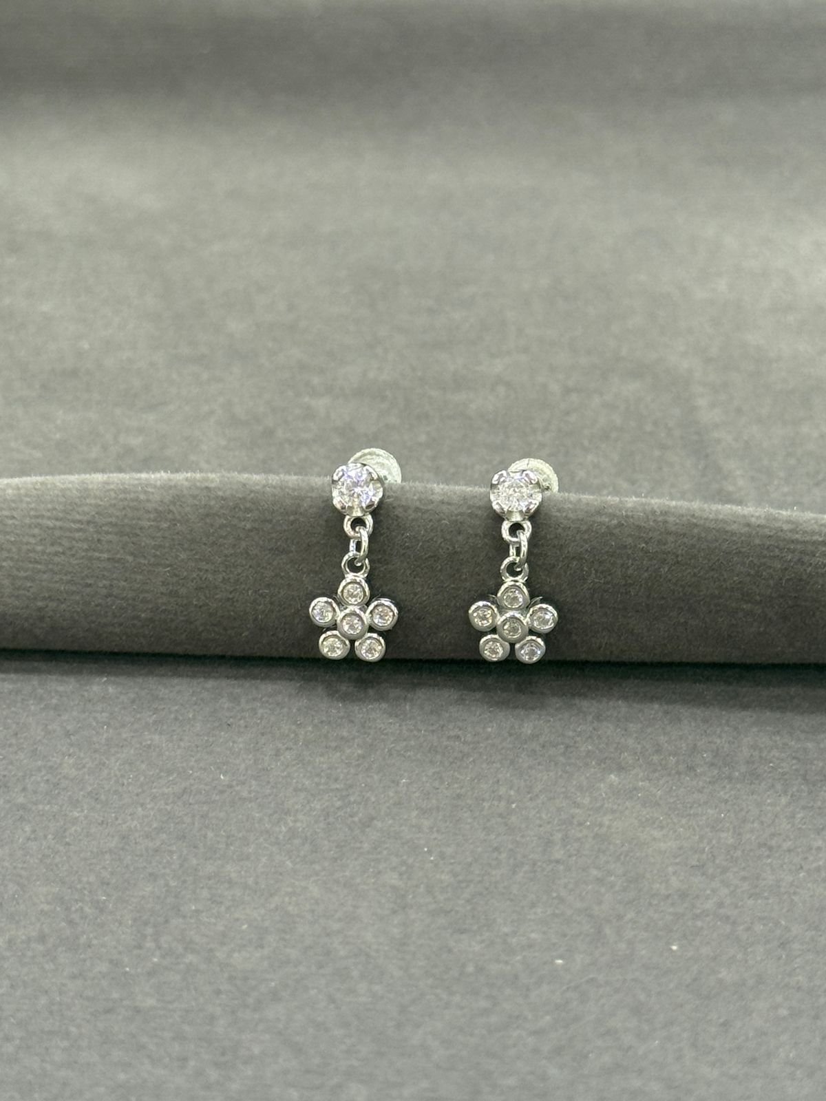 92.5 Silver Beautiful Floral Drops